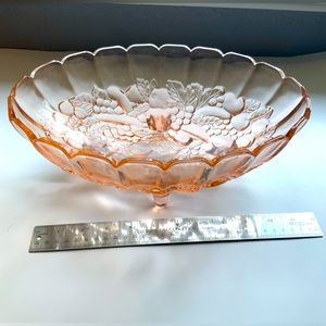 Vintage Pink Glass Bowl Large